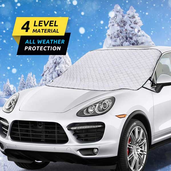 MITCIEN Auto Car Windshield Snow Shade Cover Window Ice Protector  Double Side Sunshades with Magnetic Edges Mirrors Covers